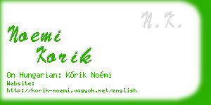 noemi korik business card